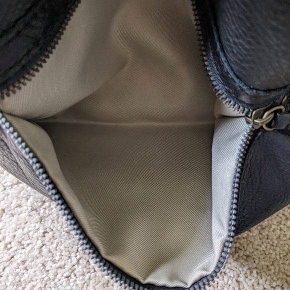 American Leather Co. Jamestown Black Double Top Handle Shoulder Crossbody Bag - Picture 10 of 16